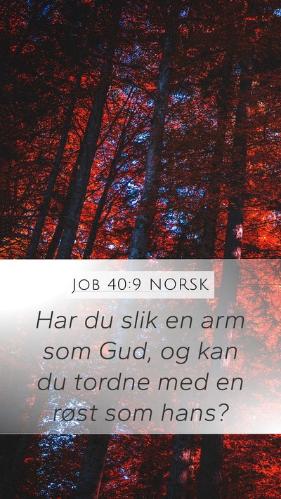 Job 40:9 NORSK Bible Verse Image