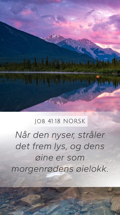 Job 41:18 NORSK Bible Verse Image