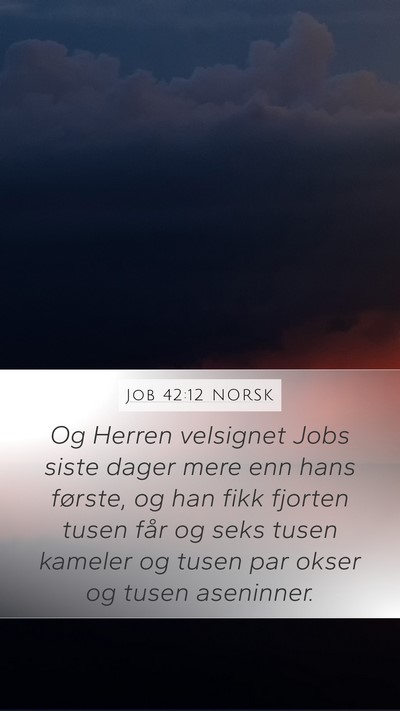 Job 42:12 NORSK Bible Verse Image