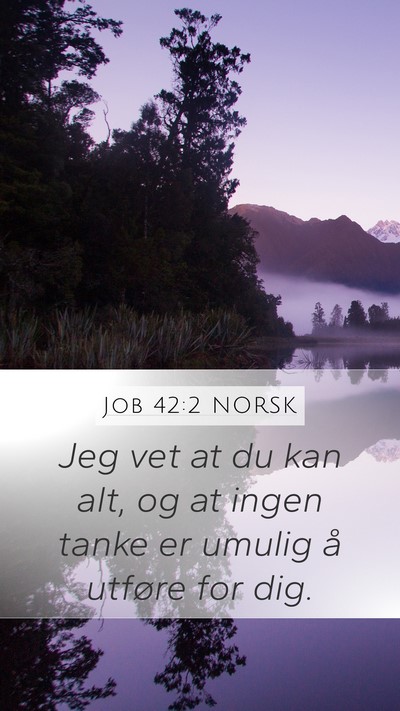 Job 42:2 NORSK Bible Verse Image