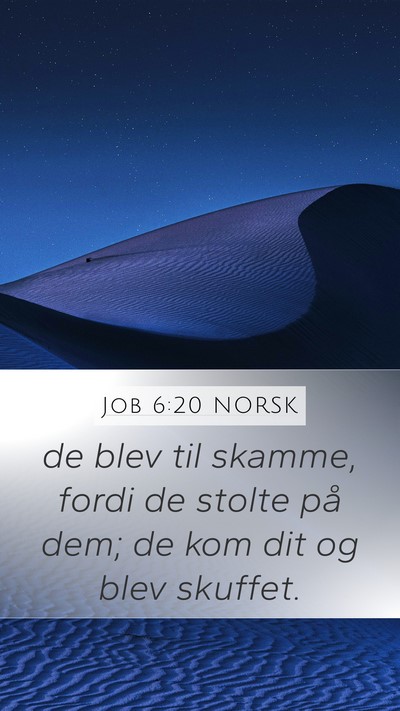 Job 6:20 NORSK Bible Verse Image