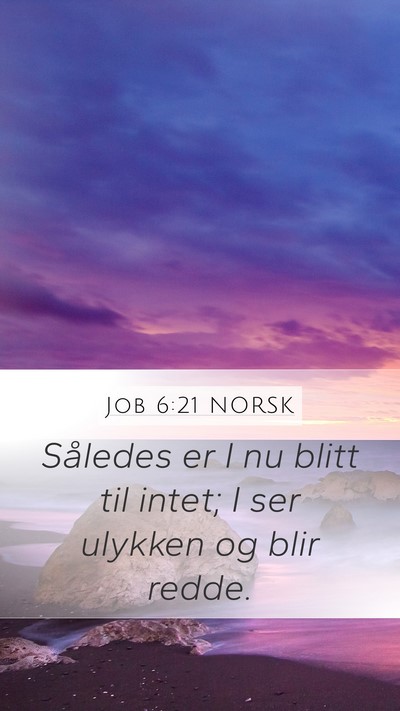 Job 6:21 NORSK Bible Verse Image