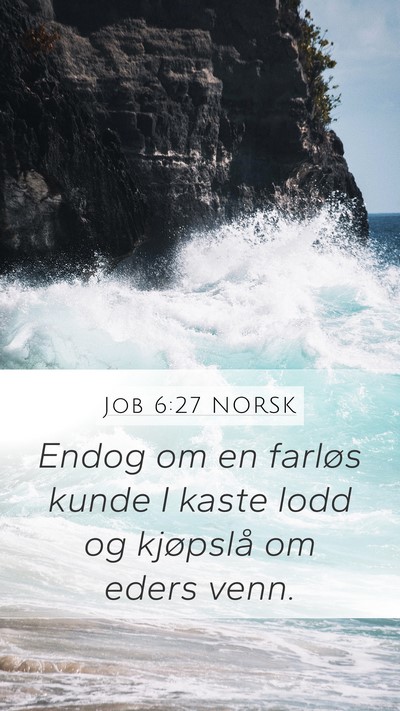 Job 6:27 NORSK Bible Verse Image