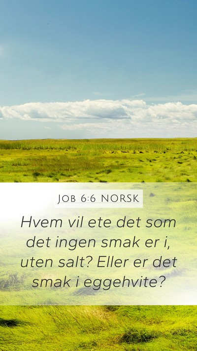 Job 6:6 NORSK Bible Verse Image