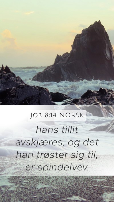 Job 8:14 NORSK Bible Verse Image