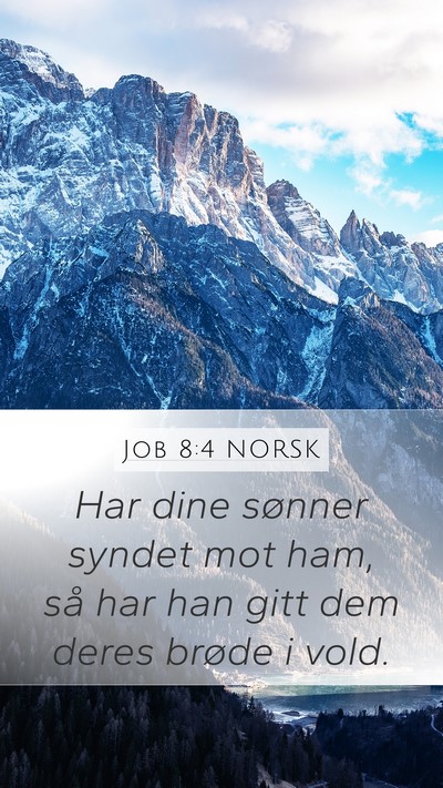 Job 8:4 NORSK Bible Verse Image