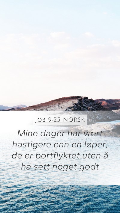 Job 9:25 NORSK Bible Verse Image