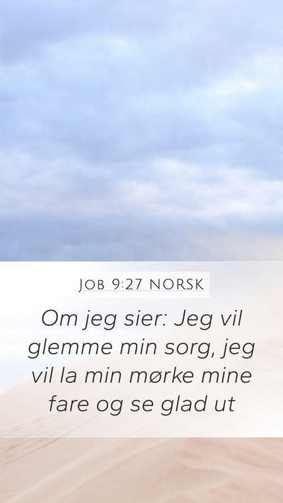 Job 9:27 NORSK Bible Verse Image