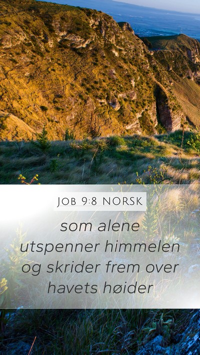 Job 9:8 NORSK Bible Verse Image