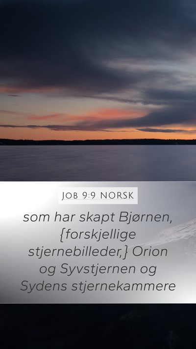 Job 9:9 NORSK Bible Verse Image