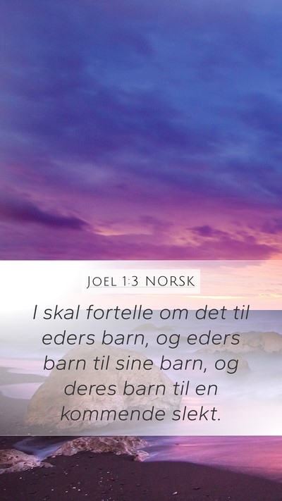 Joel 1:3 NORSK Bible Verse Image