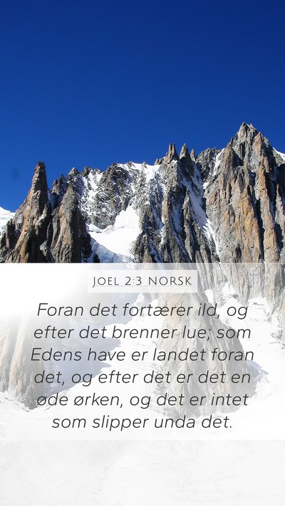 Joel 2:3 NORSK Bible Verse Image