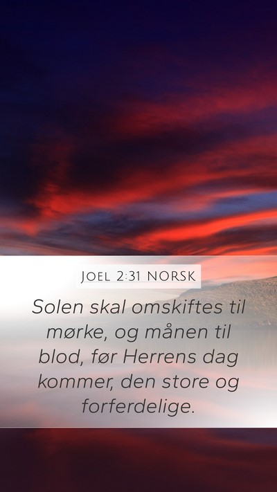 Joel 2:31 NORSK Bible Verse Image