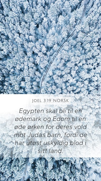 Joel 3:19 NORSK Bible Verse Image