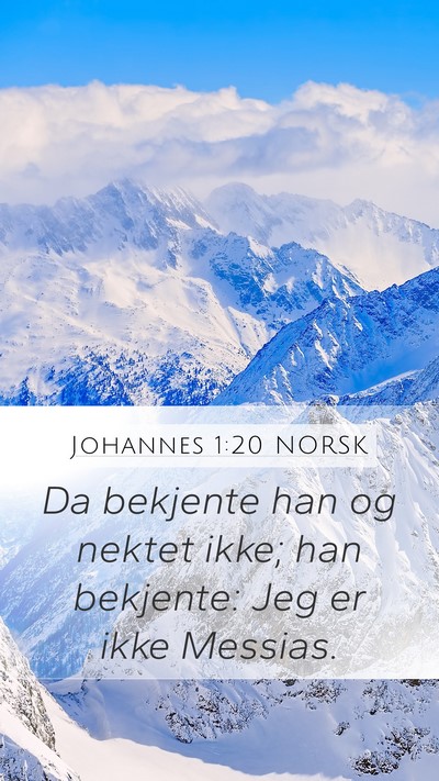 Johannes 1:20 NORSK Bible Verse Image
