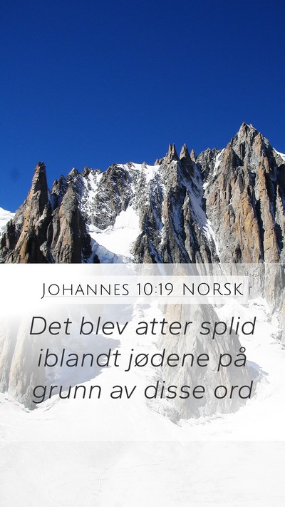 Johannes 10:19 NORSK Bible Verse Image