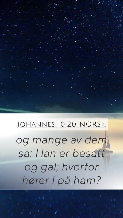 Johannes 10:20 NORSK Bible Verse Image