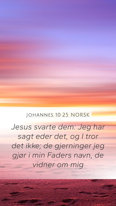 Johannes 10:25 NORSK Bible Verse Image