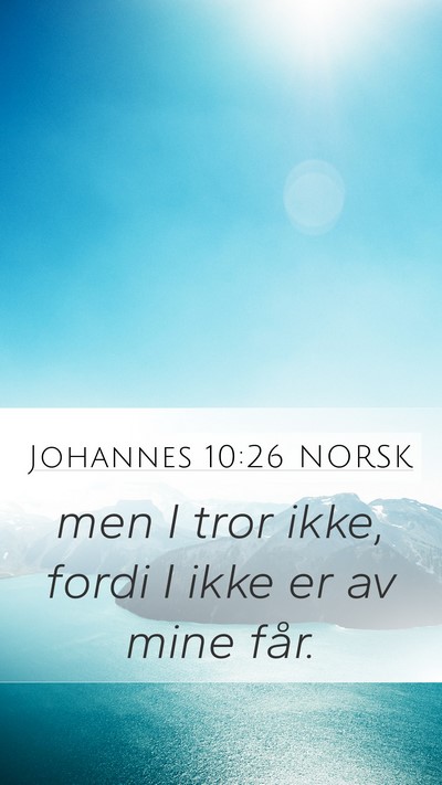 Johannes 10:26 NORSK Bible Verse Image