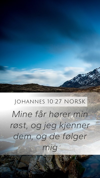 Johannes 10:27 NORSK Bible Verse Image