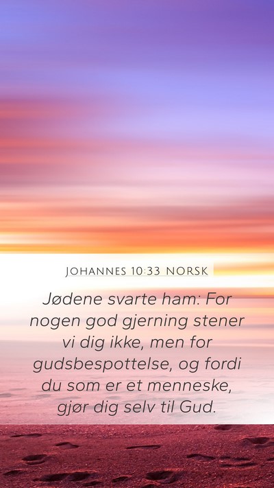 Johannes 10:33 NORSK Bible Verse Image
