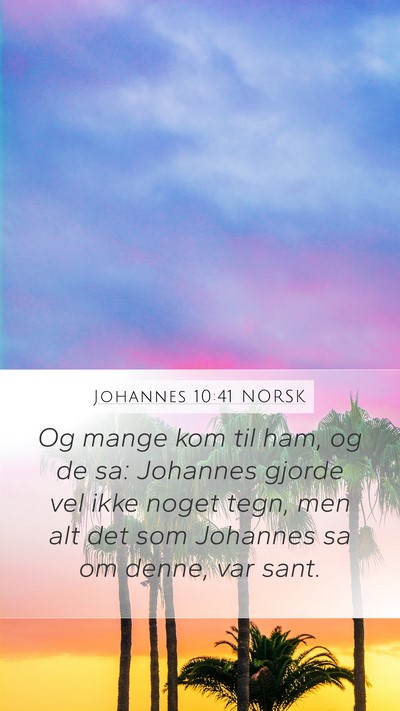 Johannes 10:41 NORSK Bible Verse Image