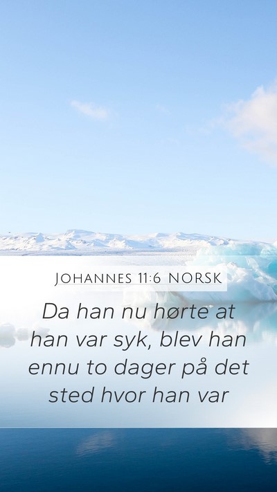 Johannes 11:6 NORSK Bible Verse Image