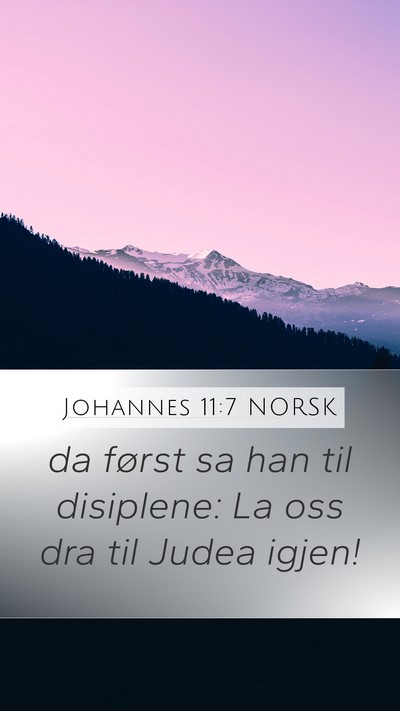 Johannes 11:7 NORSK Bible Verse Image