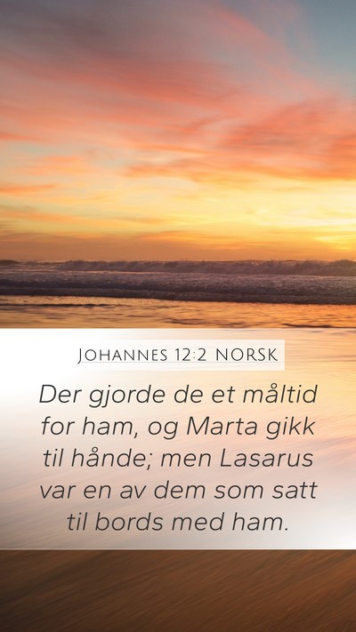 Johannes 12:2 NORSK Bible Verse Image