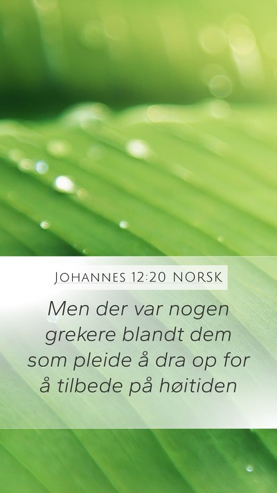 Johannes 12:20 NORSK Bible Verse Image