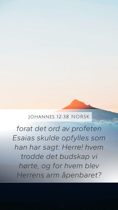 Johannes 12:38 NORSK Bible Verse Image