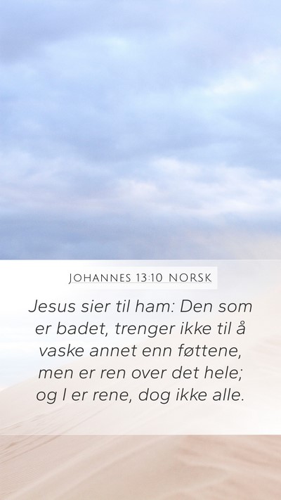Johannes 13:10 NORSK Bible Verse Image