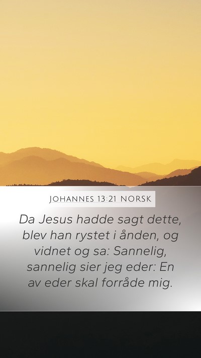 Johannes 13:21 NORSK Bible Verse Image