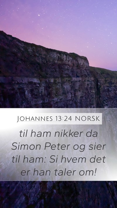Johannes 13:24 NORSK Bible Verse Image