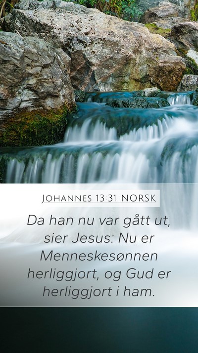 Johannes 13:31 NORSK Bible Verse Image