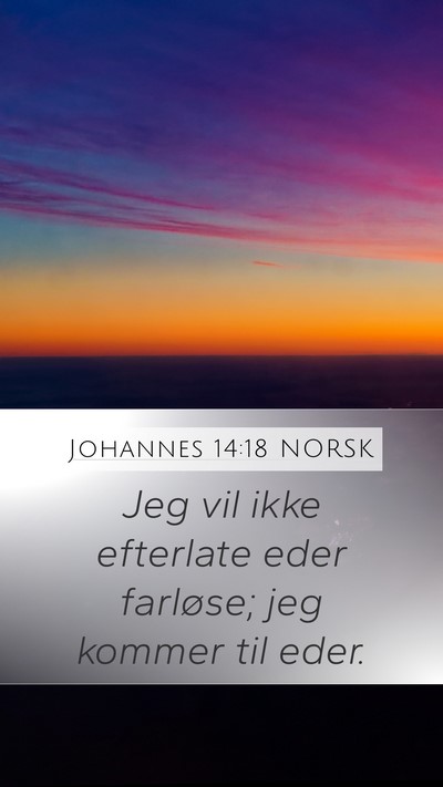 Johannes 14:18 NORSK Bible Verse Image