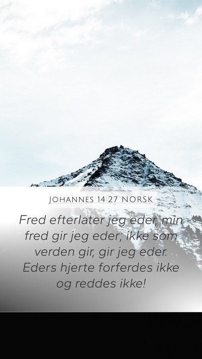 Johannes 14:27 NORSK Bible Verse Image