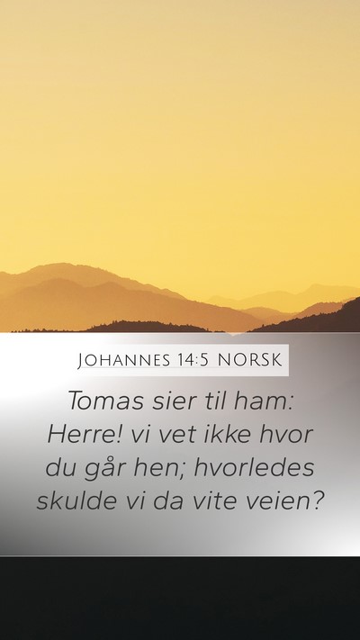 Johannes 14:5 NORSK Bible Verse Image