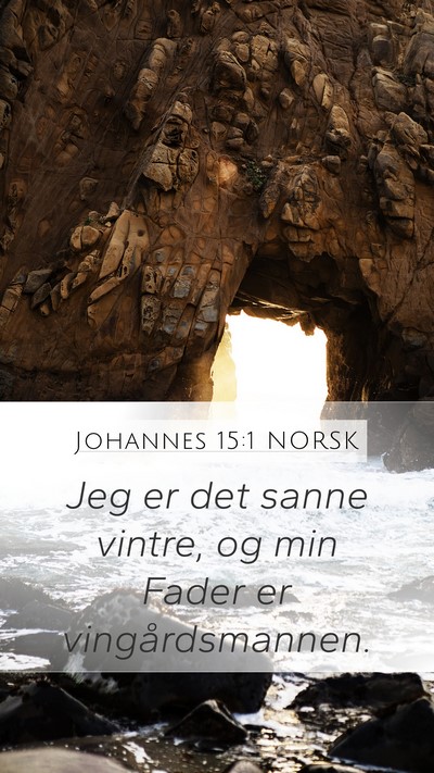 Johannes 15:1 NORSK Bible Verse Image