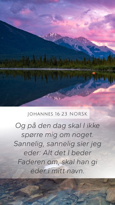 Johannes 16:23 NORSK Bible Verse Image