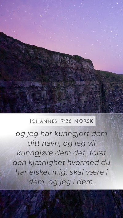 Johannes 17:26 NORSK Bible Verse Image