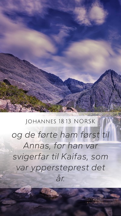 Johannes 18:13 NORSK Bible Verse Image