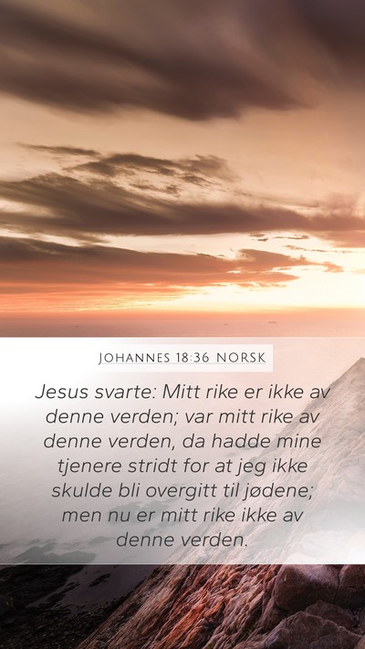 Johannes 18:36 NORSK Bible Verse Image