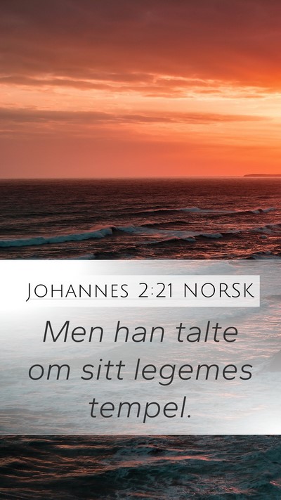 Johannes 2:21 NORSK Mobile Phone Wallpaper - Men han talte om sitt legemes - Mobile Bible Verse Wallpaper