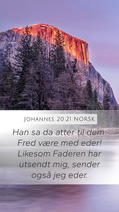 Johannes 20:21 NORSK Bible Verse Image