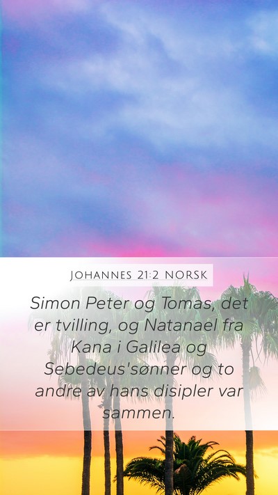 Johannes 21:2 NORSK Bible Verse Image