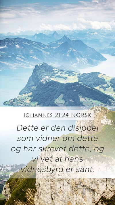 Johannes 21:24 NORSK Bible Verse Image
