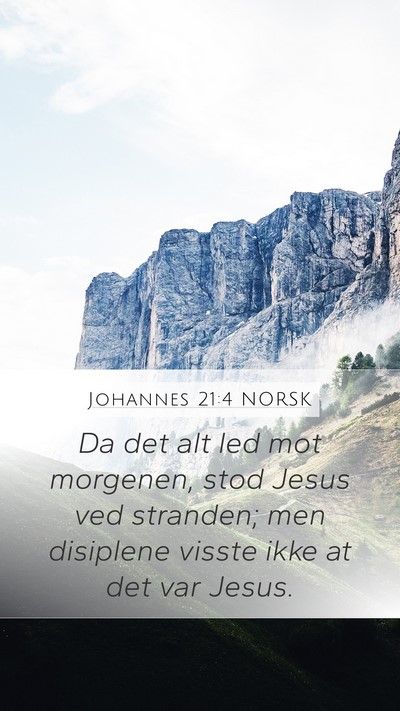 Johannes 21:4 NORSK Bible Verse Image