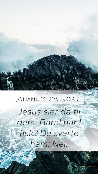 Johannes 21:5 NORSK Bible Verse Image