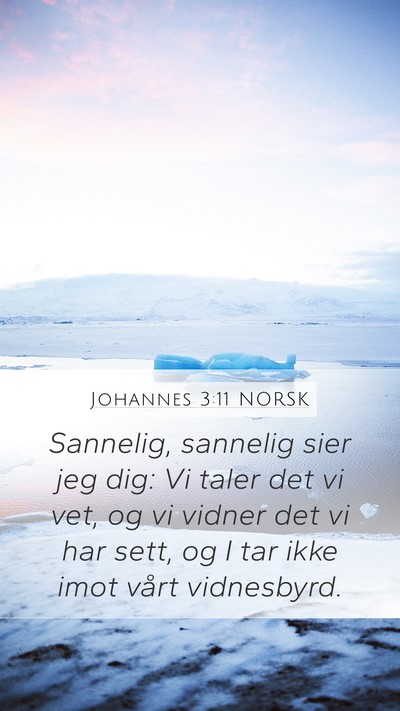 Johannes 3:11 NORSK Bible Verse Image